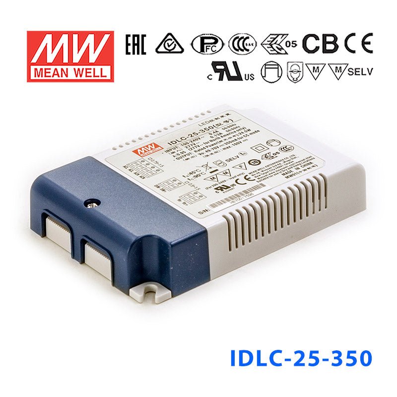Mean Well IDLC - 25A - 350 Power Supply 25W 350mA (Auxiliary DC output) - IDLC - 25A - 350 - powersupplymall.com