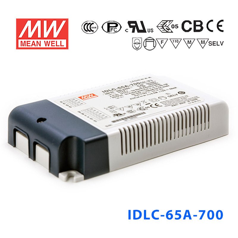 Mean Well IDLC - 65A - 700 Power Supply 65W 700mA (Auxiliary DC output) - IDLC - 65A - 700 - powersupplymall.com