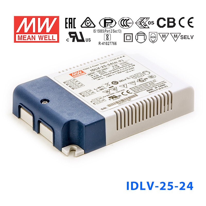 Mean Well IDLV - 25 - 24 Power Supply 25W 24V, Dimmable - IDLV - 25 - 24 - powersupplymall.com