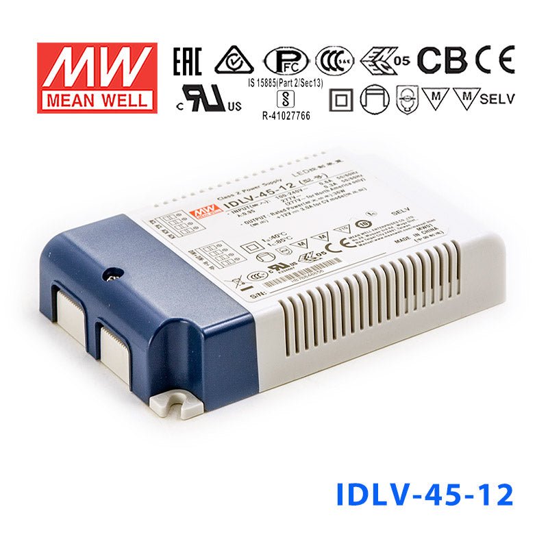 Mean Well IDLV - 45 - 12 Power Supply 45W 12V, Dimmable - IDLV - 45 - 12 - powersupplymall.com