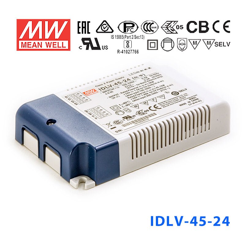 Mean Well IDLV - 45 - 24 Power Supply 45W 24V, Dimmable - IDLV - 45 - 24 - powersupplymall.com