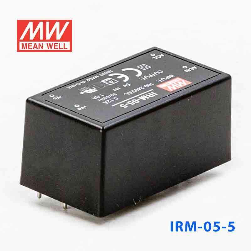 Mean Well IRM - 05 - 5 Switching Power Supply 5W 5V 1A - Encapsulated - IRM - 05 - 5 - powersupplymall.com