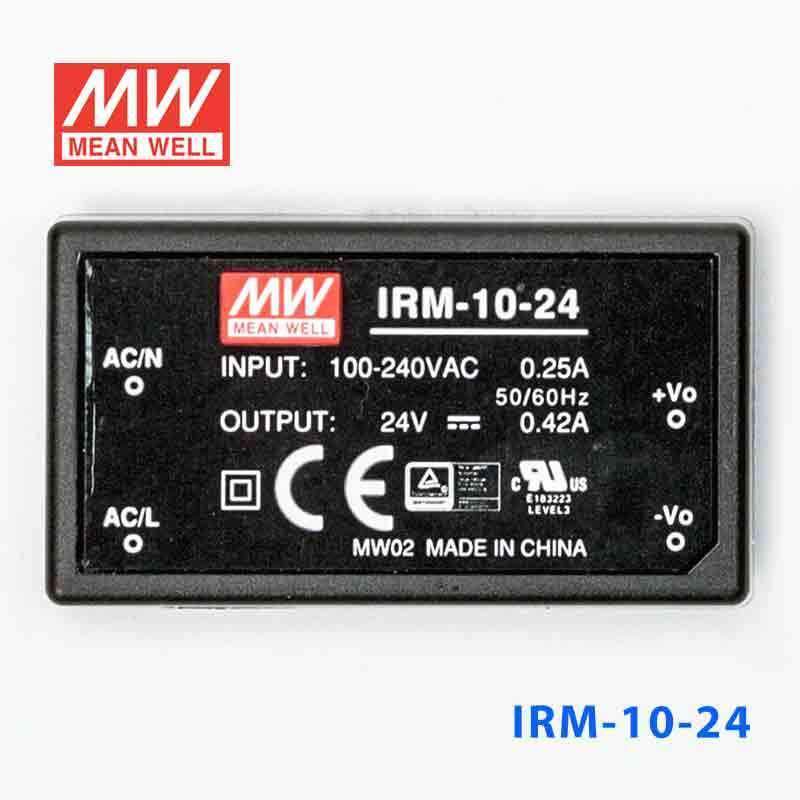 Mean Well IRM - 10 - 24 Switching Power Supply 10.08W 24V 0.42A - Encapsulated - IRM - 10 - 24 - powersupplymall.com
