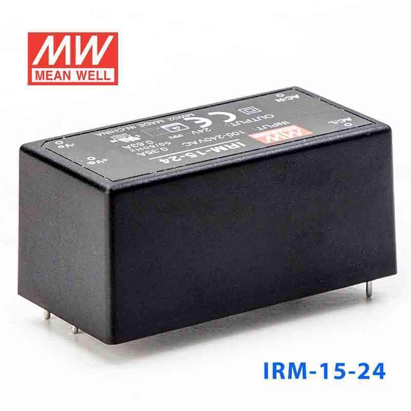 Mean Well IRM-15-24 Switching Power Supply 15.12W 24V 0.63A - Encapsulated - IRM-15-24 - powersupplymall.com