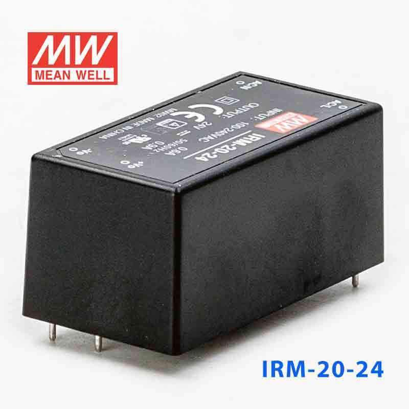 Mean Well IRM-20-24 Switching Power Supply 3W 24V 0.9A - Encapsulated - IRM-20-24 - powersupplymall.com