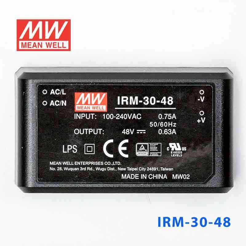 Mean Well IRM - 30 - 48 Switching Power Supply 3W 48V 0.63A - Encapsulated - IRM - 30 - 48 - powersupplymall.com