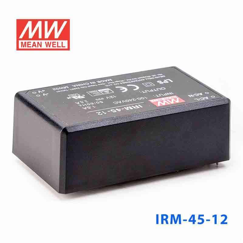 Mean Well IRM - 45 - 12 Switching Power Supply 45.6W 12V 3.8A - Encapsulated - IRM - 45 - 12 - powersupplymall.com