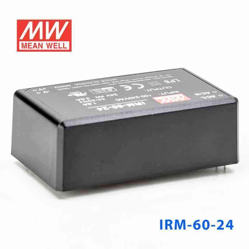 Mean Well IRM - 60 - 24 Switching Power Supply 60W 24V 2.5A - Encapsulated - IRM - 60 - 24 - powersupplymall.com