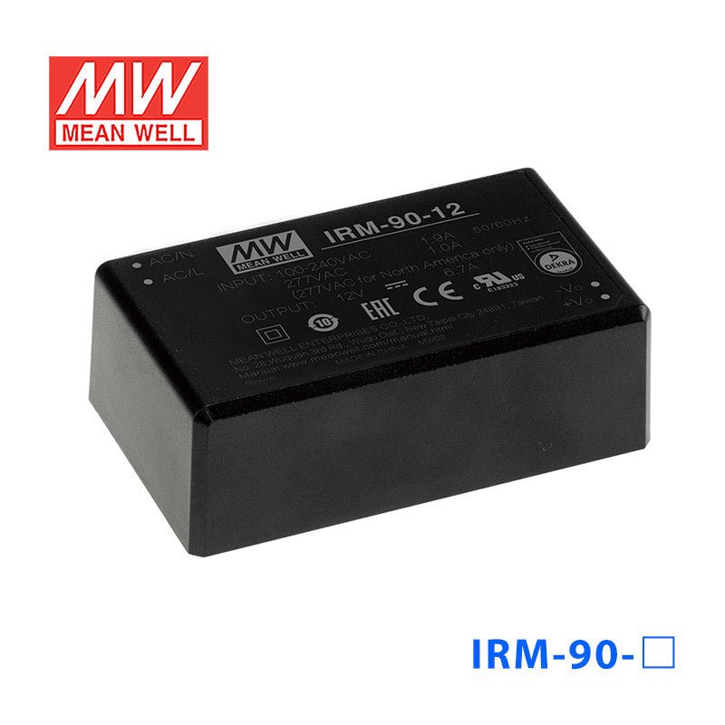Mean Well IRM - 90 - 24 Switching Power Supply 99W 24V 4.13A - Encapsulated - IRM - 90 - 24 - powersupplymall.com