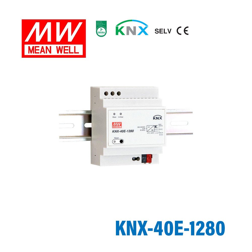Mean Well KNX - 40E - 1280 KNX Power Supply 1280mA - KNX-40E-1280 - powersupplymall.com
