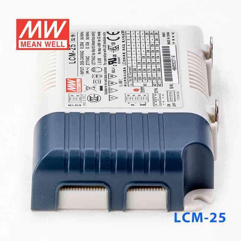 Mean Well LCM-25 Power Supply 25W 350mA 500mA 600mA 700mA(default) 900mA 1050mA - Dimmable - LCM-25 - powersupplymall.com