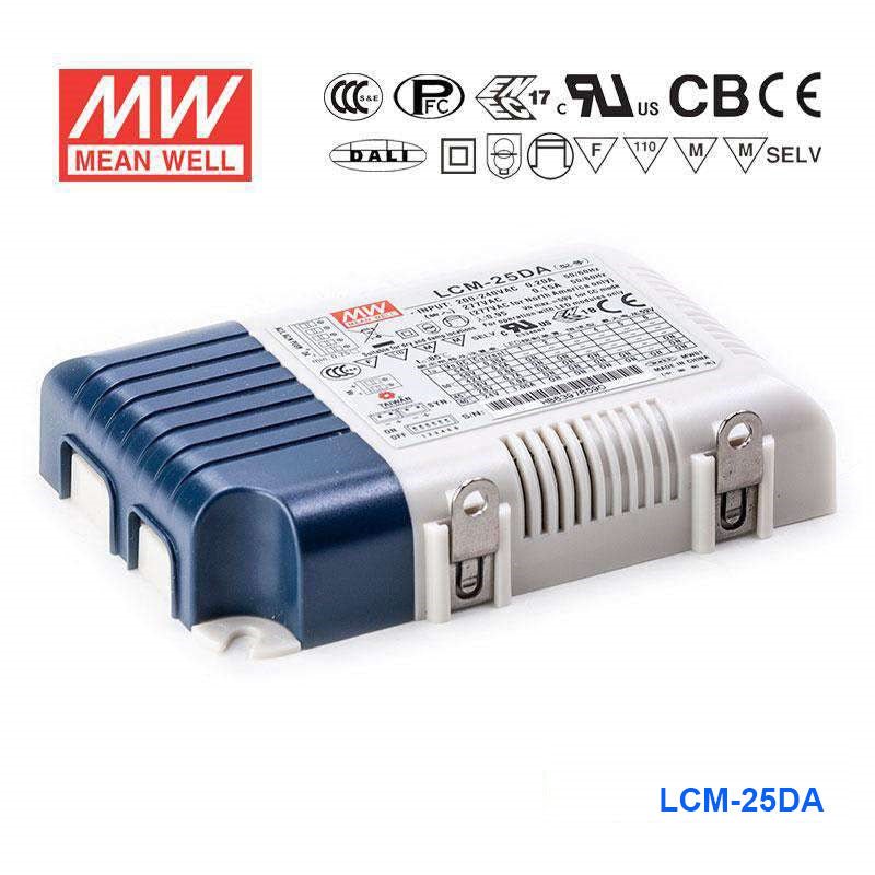 Mean Well LCM - 25DA AC - DC Multi - Stage Output LED driver Active PFC - LCM - 25DA - powersupplymall.com
