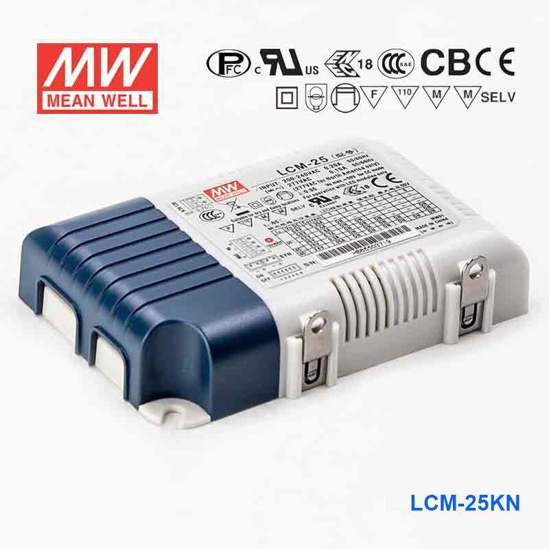 Mean Well LCM - 25KN Power Supply 25W 350mA 500mA 600mA 700mA(default) 900mA 1050mA - KNX - LCM - 25KN - powersupplymall.com