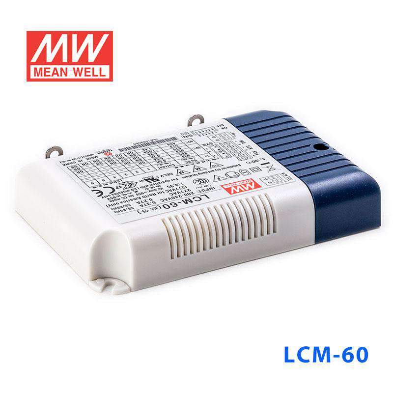 Mean Well LCM - 60 AC - DC Multi - Stage LED driver Constant Current - LCM - 60 - powersupplymall.com
