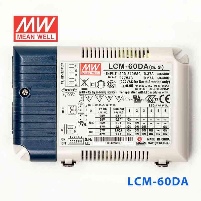 Mean Well LCM - 60DA AC - DC Multi - Stage LED driver Constant Current - LCM - 60DA - powersupplymall.com