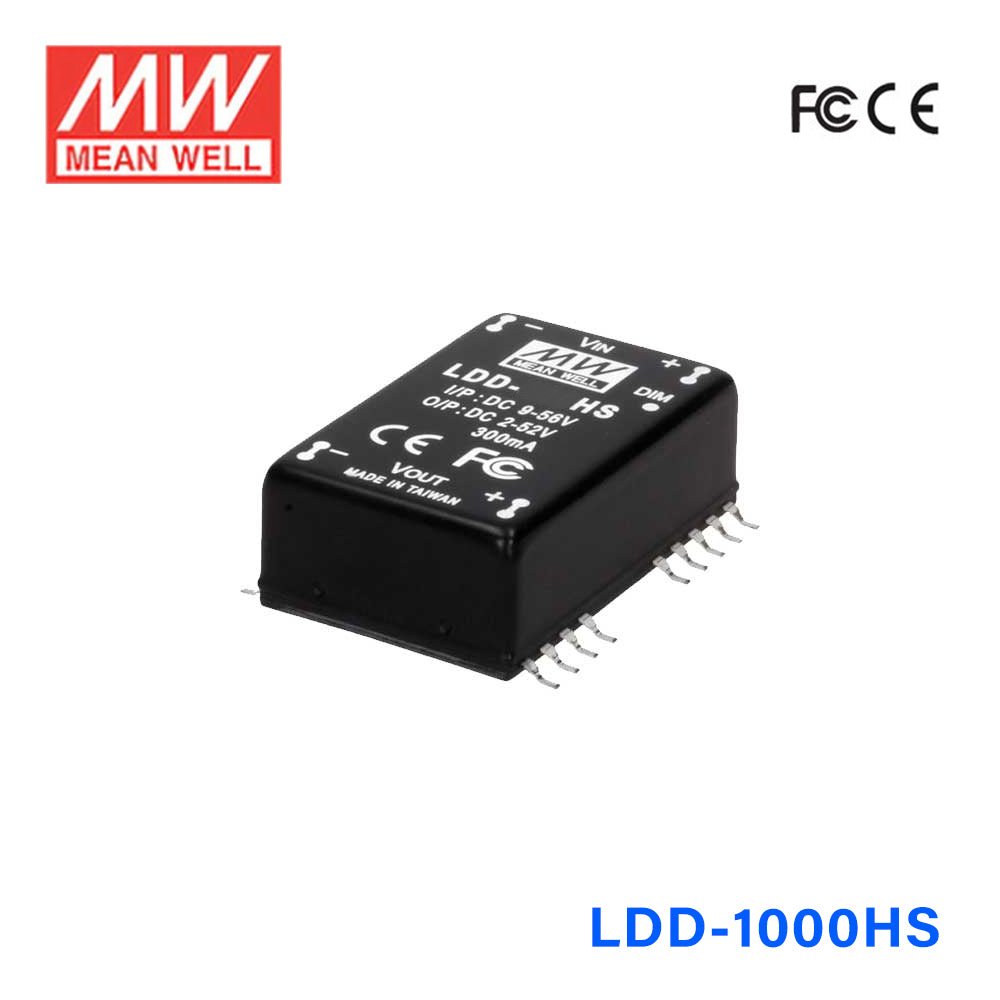 Mean Well LDD - 1000HS DC/DC LED Driver CC 1000mA - Step - down - LDD - 1000HS - powersupplymall.com