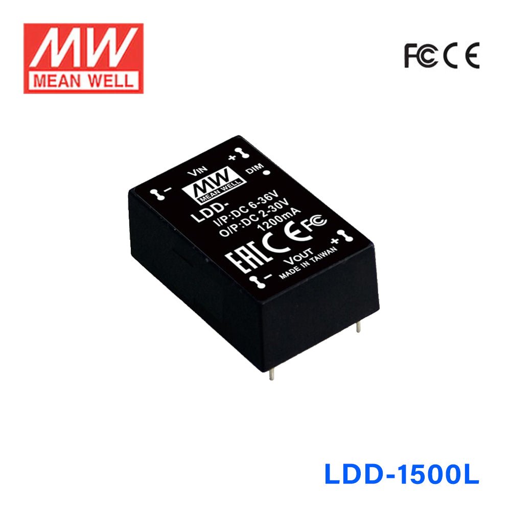 Mean Well LDD - 1500L DC/DC LED Driver CC 1500mA - Step - down - LDD - 1500L - powersupplymall.com