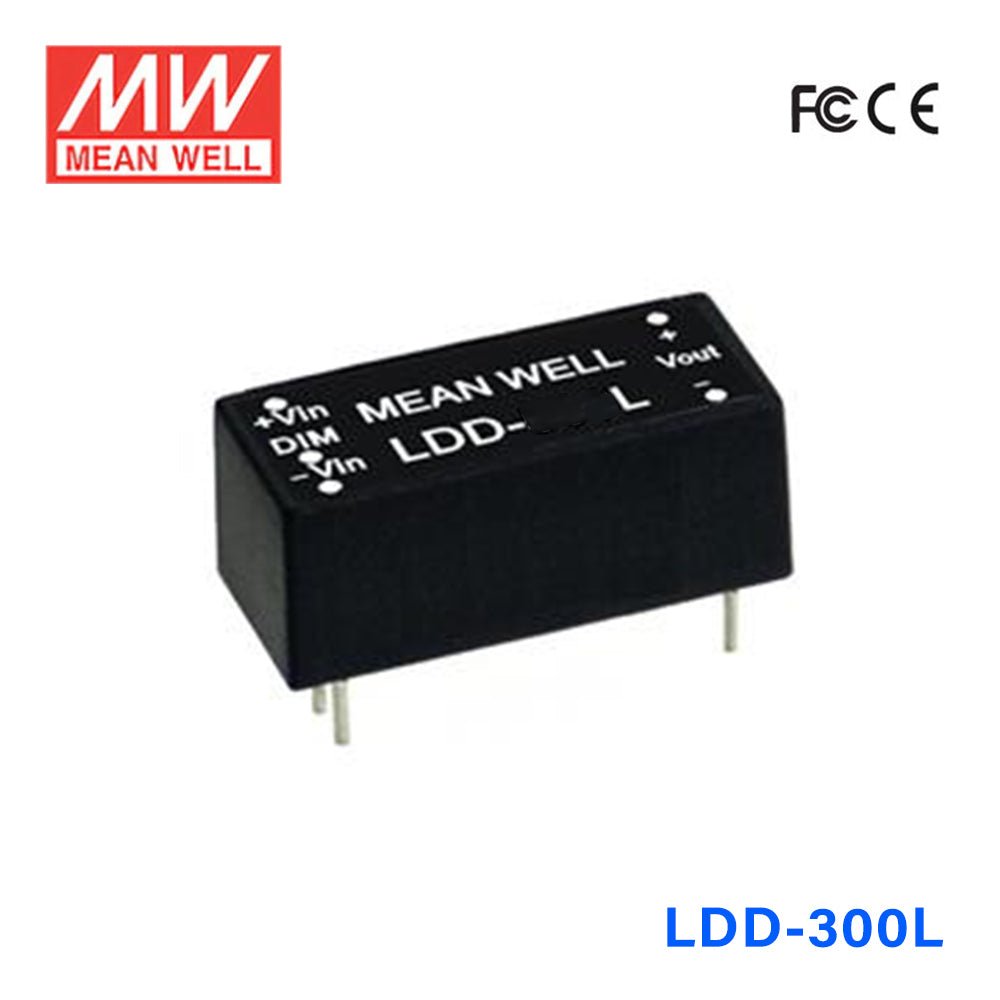 Mean Well LDD - 300L DC/DC LED Driver CC 300mA - Step - down - LDD - 300L - powersupplymall.com