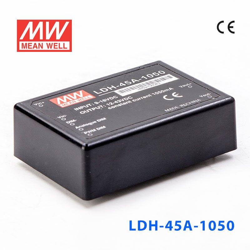 Mean Well LDH - 45A - 1050 DC/DC LED Driver CC 1050mA - Step - up - LDH - 45A - 1050 - powersupplymall.com