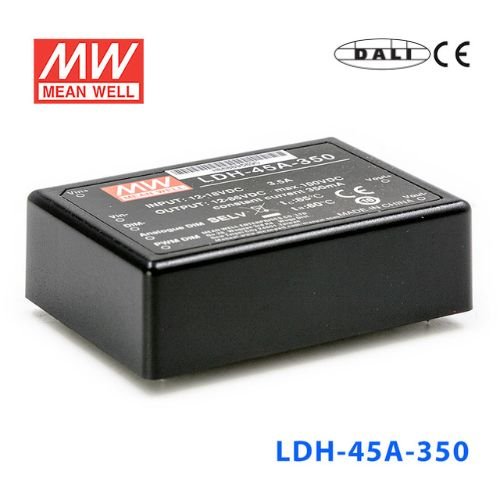 Mean Well LDH - 45A - 350DA DC/DC LED Driver CC 350mA - Step - up - LDH - 45A - 350DA - powersupplymall.com