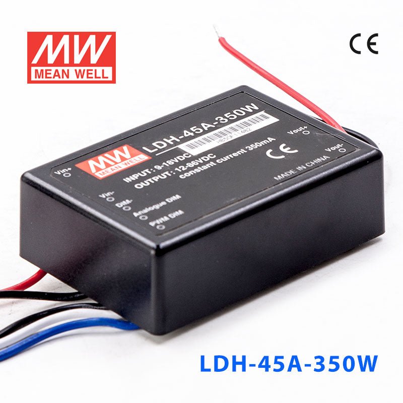 Mean Well LDH - 45A - 350W DC/DC LED Driver CC 350mA - Step - up - LDH - 45A - 350W - powersupplymall.com