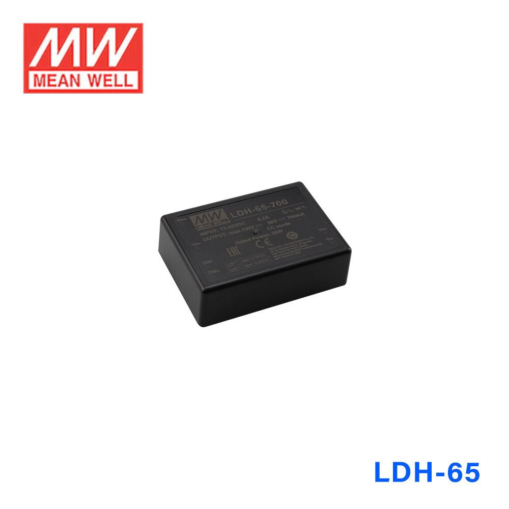 Mean Well LDH DC/DC LED Driver CC 1050mA - Step - up - LDH - 65 - 1050 - powersupplymall.com