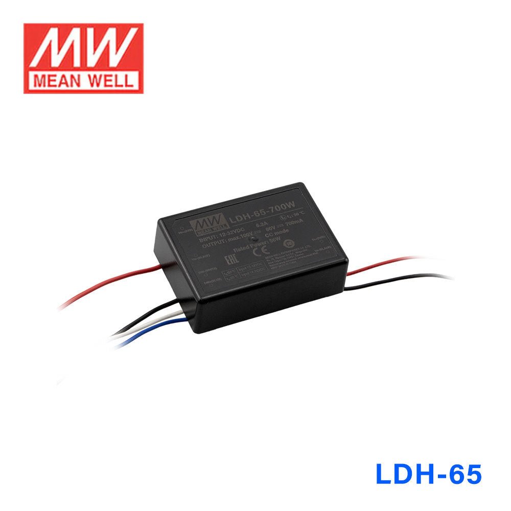 Mean Well LDH DC/DC LED Driver CC 1050mA - Step - up - with Wire - LDH - 65 - 1050W - powersupplymall.com