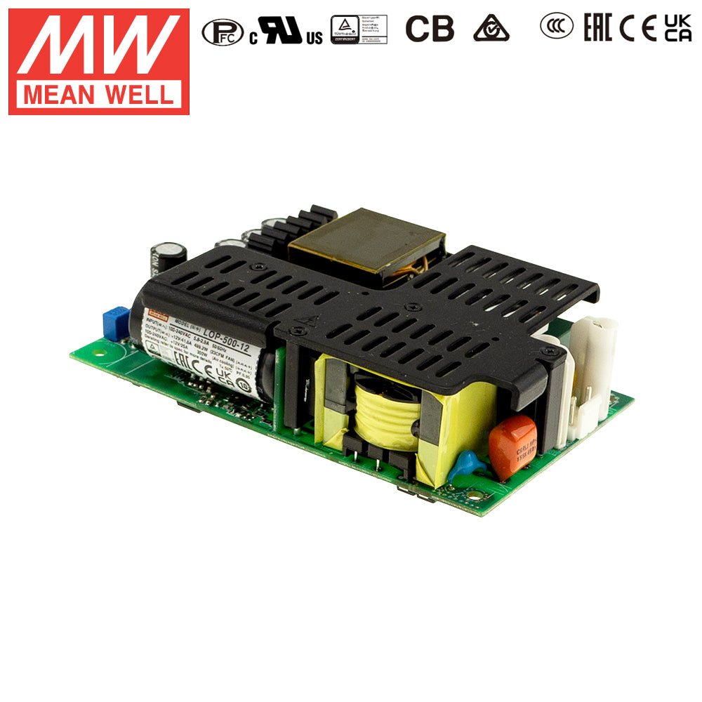 Mean Well LOP - 500 - 48 500W 5"×3" Low Profile Open Frame Power Supply 48V - LOP - 500 - 48 - powersupplymall.com
