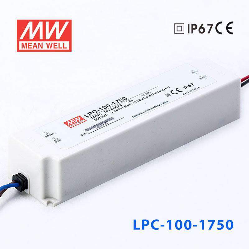 Mean Well LPC - 100 - 1750 Power Supply 100W 1750mA - LPC - 100 - 1750 - powersupplymall.com