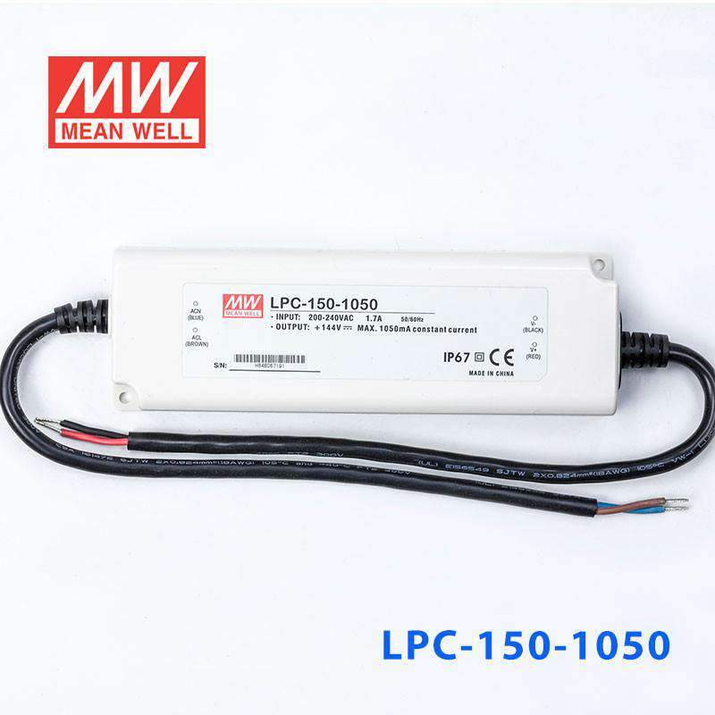 Mean Well LPC - 150 - 1050 Power Supply 150W 1050mA - LPC - 150 - 1050 - powersupplymall.com