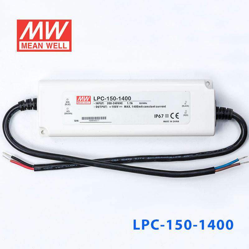 Mean Well LPC - 150 - 1400 Power Supply 150W1400mA - LPC - 150 - 1400 - powersupplymall.com