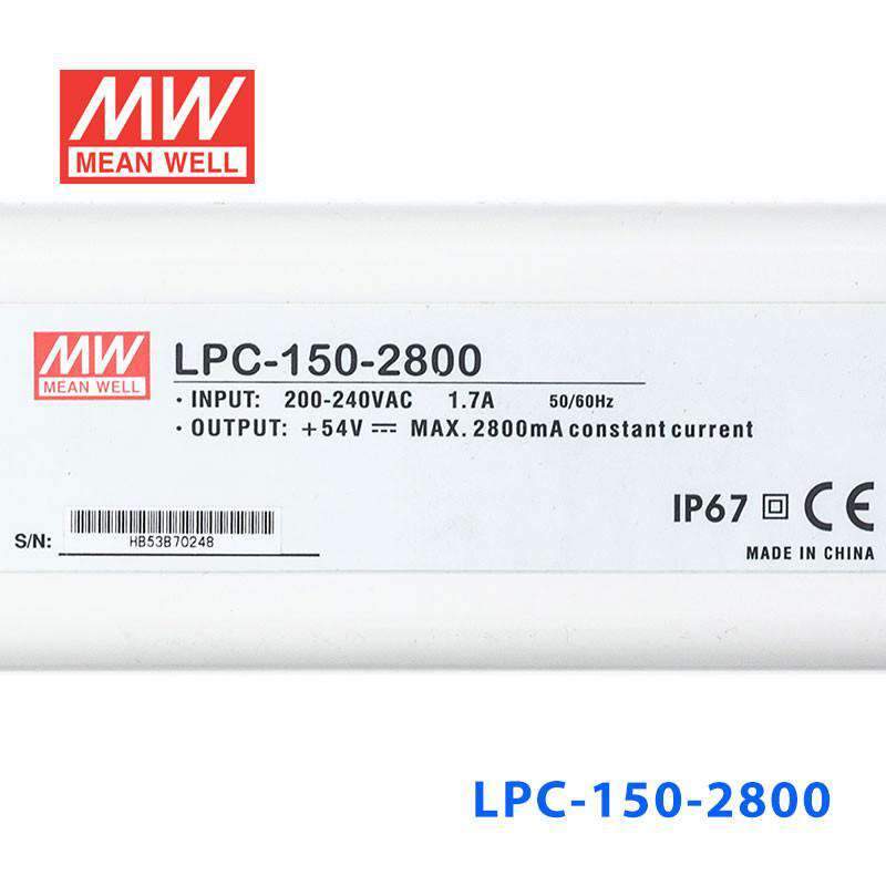 Mean Well LPC-150-2800 Power Supply 150W 2800mA - LPC-150-2800 - powersupplymall.com