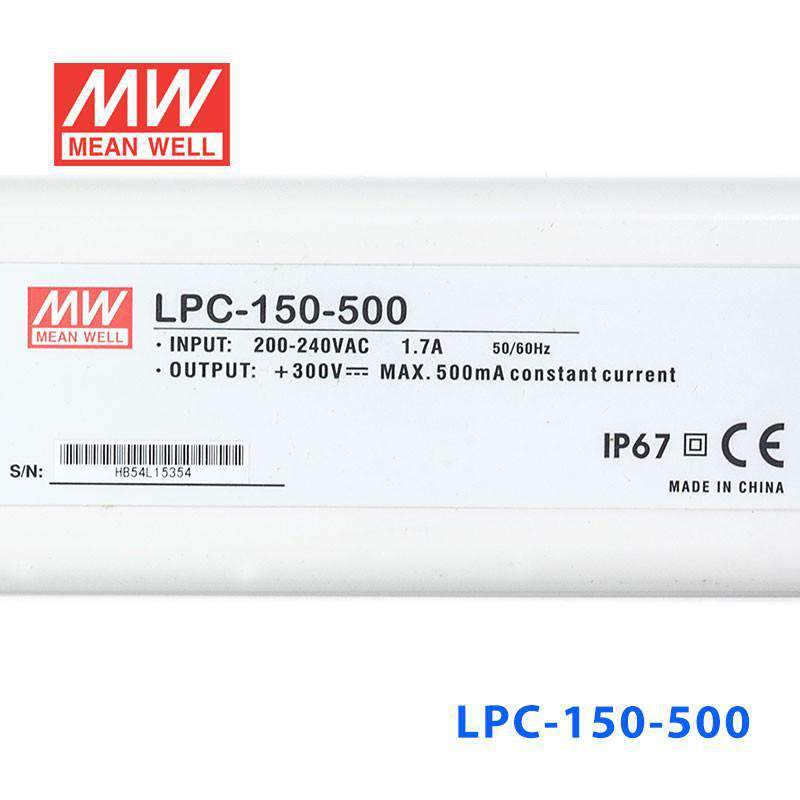 Mean Well LPC - 150 - 500 Power Supply 150W 500mA - LPC - 150 - 500 - powersupplymall.com