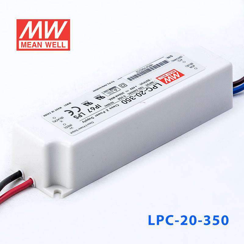 Mean Well LPC-20-350 Power Supply 20W 350mA - LPC-20-350 - powersupplymall.com