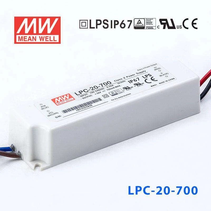 Mean Well LPC Series LED Power Supply 700MA (20~150W) - powersupplymall.com