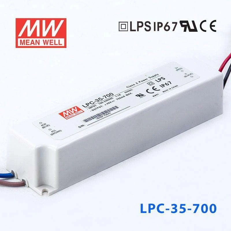 Mean Well LPC Series LED Power Supply 700MA (20~150W) - powersupplymall.com