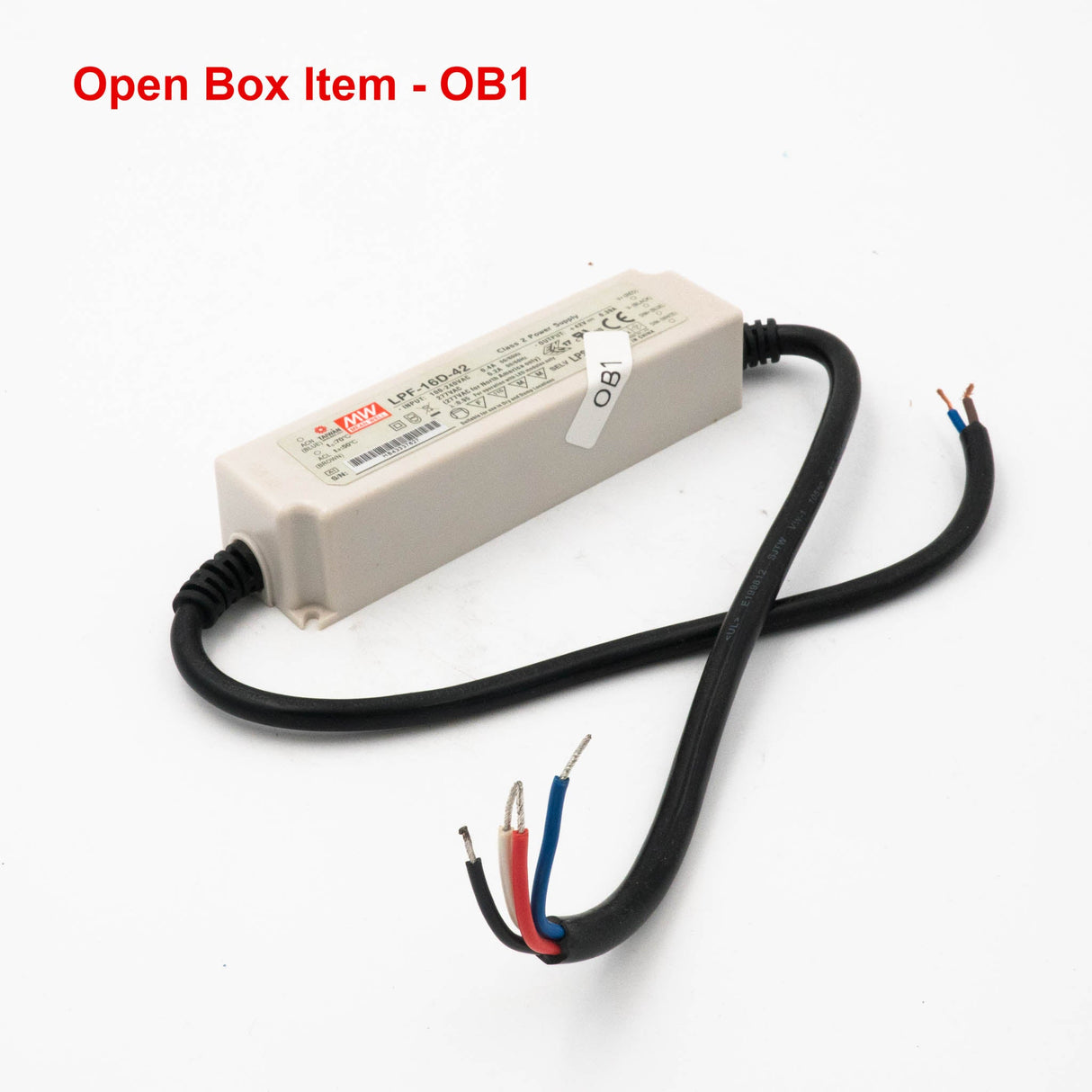 Mean Well LPF - 16D - 42 Power Supply 16W 42V - Dimmable - Open Box - LPF - 16D - 42 - powersupplymall.com