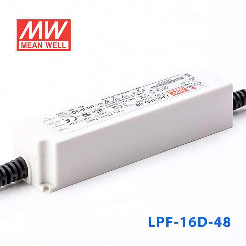 Mean Well LPF - 16D - 48 Power Supply 16W 48V - Dimmable - LPF - 16D - 48 - powersupplymall.com