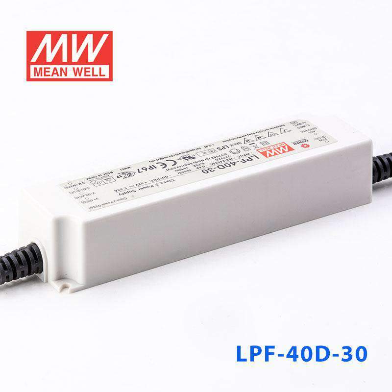 Mean Well LPF - 40D - 30 Power Supply 40W 30V - Dimmable - LPF-40D-30 - powersupplymall.com
