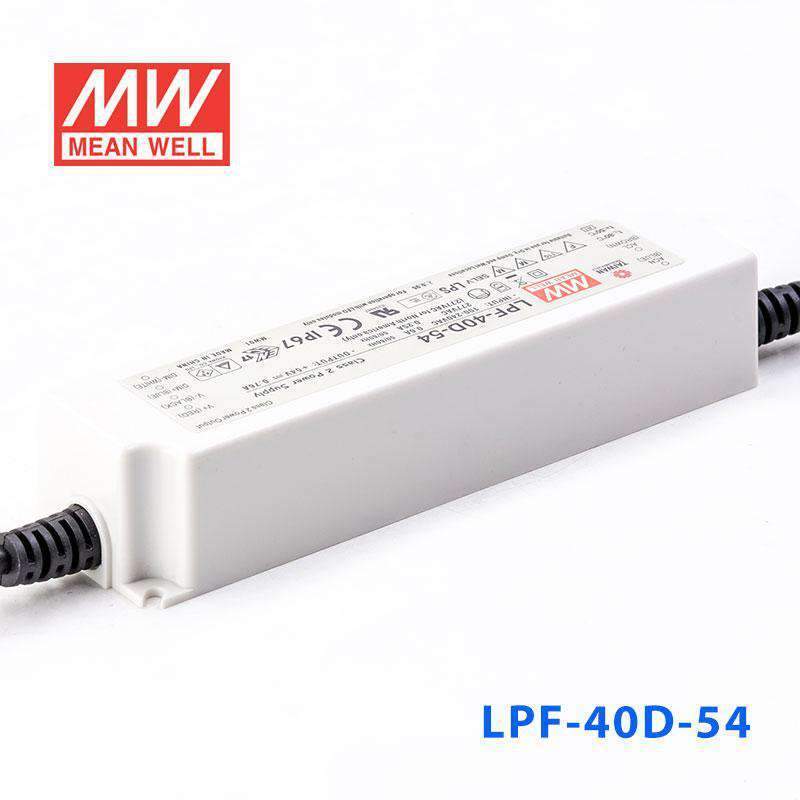 Mean Well LPF - 40D - 54 Power Supply 40W 54V - Dimmable - LPF-40D-54 - powersupplymall.com