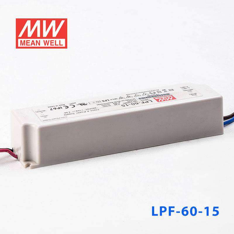 Mean Well LPF-60-15 Power Supply 60W 15V 4A - LPF-60-15 - powersupplymall.com