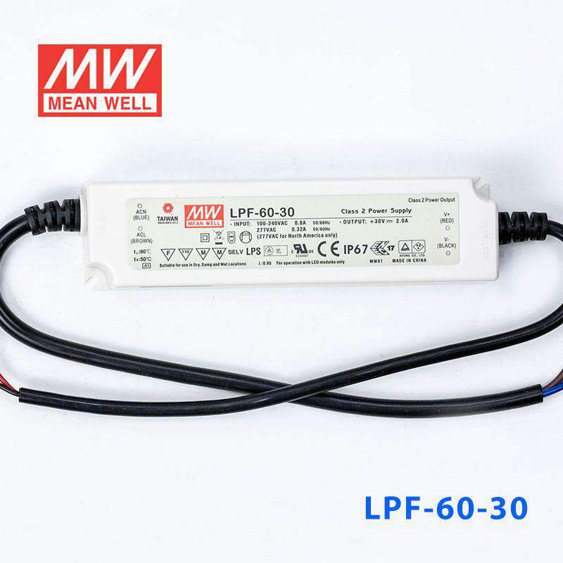 Mean Well LPF - 60 - 30 Power Supply 60W 30V - LPF - 60 - 30 - powersupplymall.com