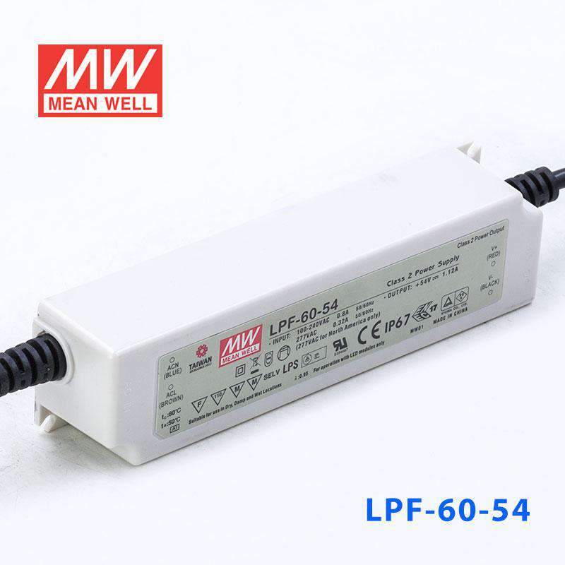 Mean Well LPF - 60 - 54 Power Supply 60W 54V - LPF - 60 - 54 - powersupplymall.com