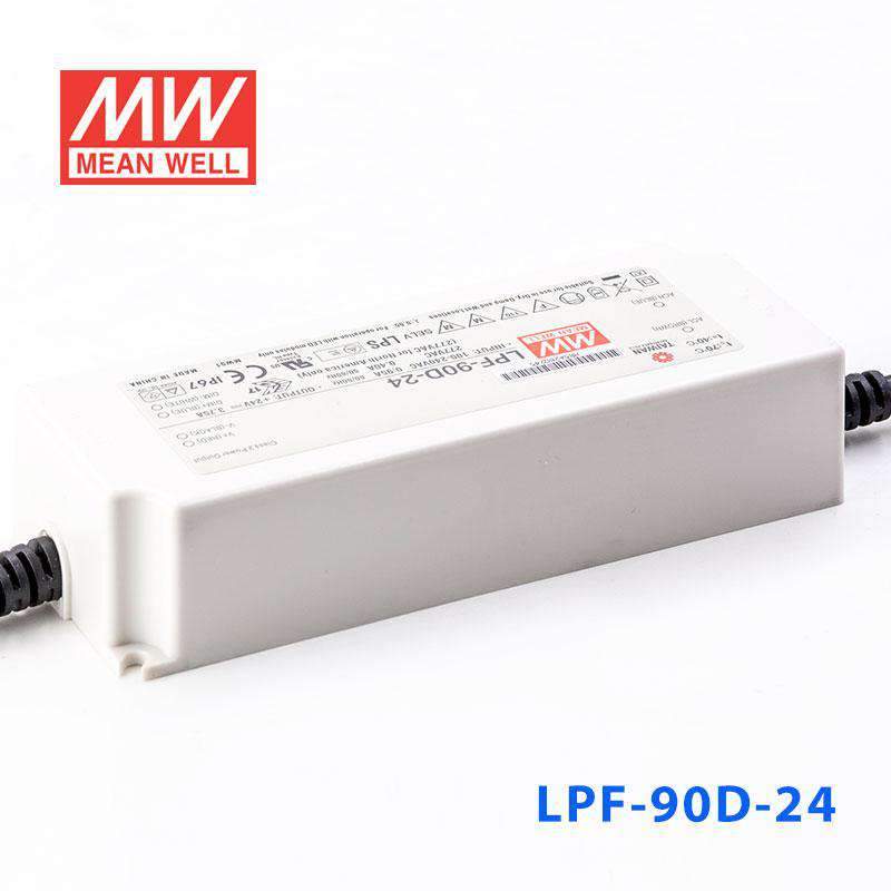 Mean Well LPF-90D-24 Power Supply 90W 24V - Dimmable 3.75A - LPF-90D-24 - powersupplymall.com