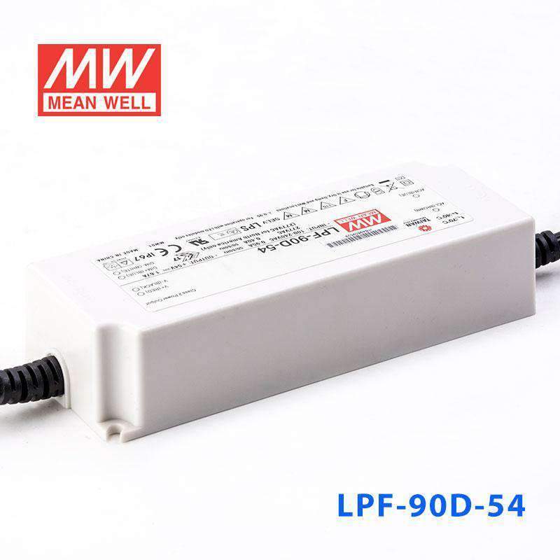 Mean Well LPF-90D-54 Power Supply 90W 54V - Dimmable 1.67A - LPF-90D-54 - powersupplymall.com
