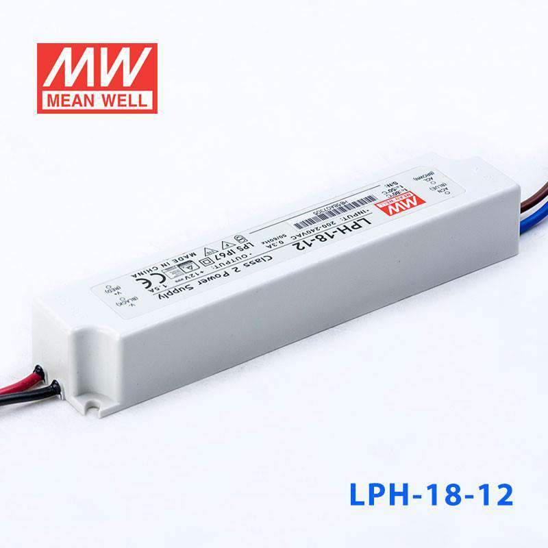 Mean Well LPH-18-12 Power Supply 18W 12V 1.5A - LPH-18-12 - powersupplymall.com