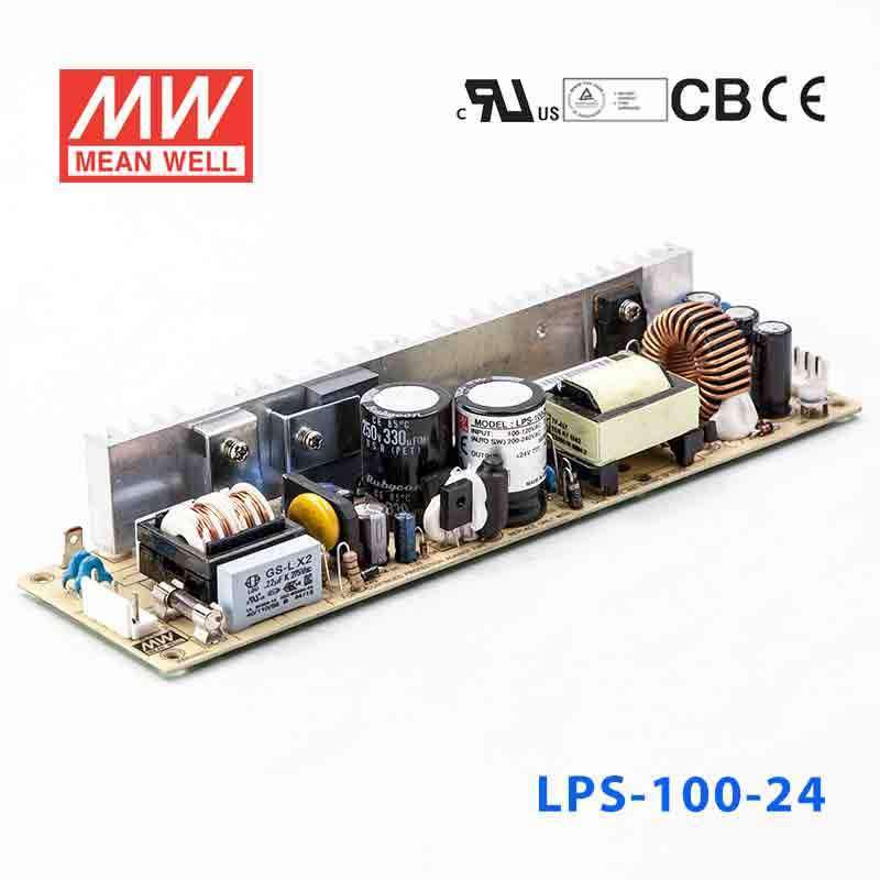 Mean Well LPS - 100 - 24 Power Supply 100W 24V - LPS - 100 - 24 - powersupplymall.com