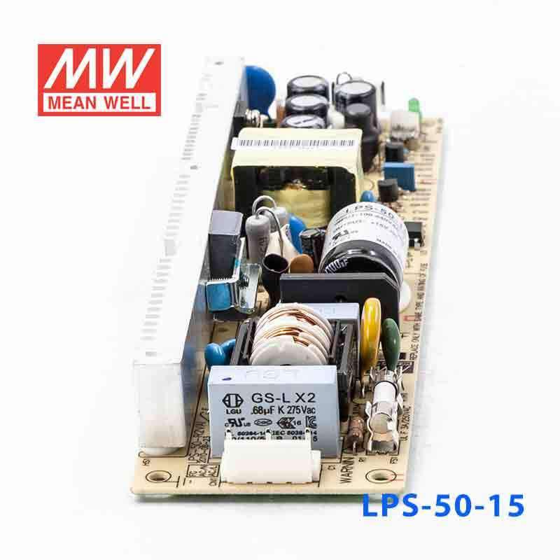 Mean Well LPS - 50 - 15 Power Supply 51W 15V - LPS - 50 - 15 - powersupplymall.com