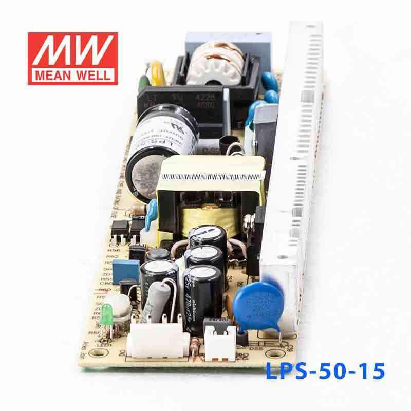 Mean Well LPS - 50 - 15 Power Supply 51W 15V - LPS - 50 - 15 - powersupplymall.com