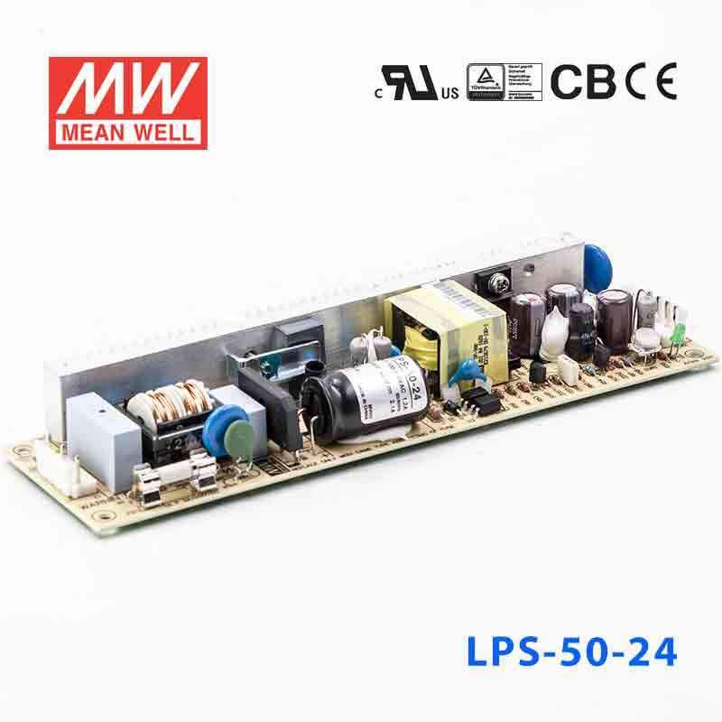 Mean Well LPS - 50 - 24 Power Supply 50W 24V - LPS - 50 - 24 - powersupplymall.com
